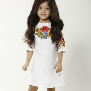 Wildflower girl dress, Boho toddler dress, Vyshyvanka, Ukrainian dress for girls, Floral girl dress, Embroidered flower dress, Summer dress