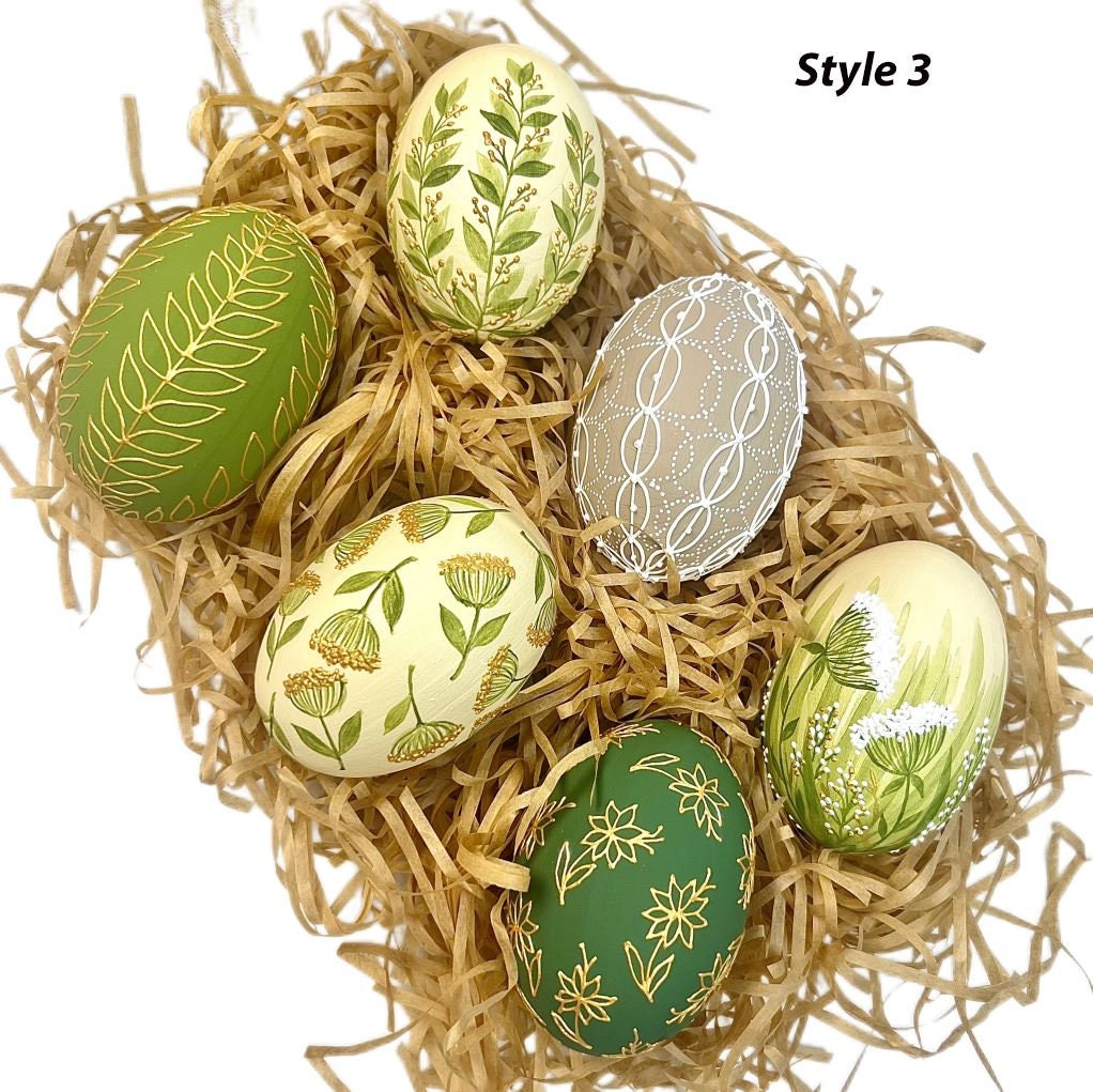 6 Easter Wooden Eggs, Pysanky Eggs, Easter Eggs, Ukrainian Pysanka Egg ...