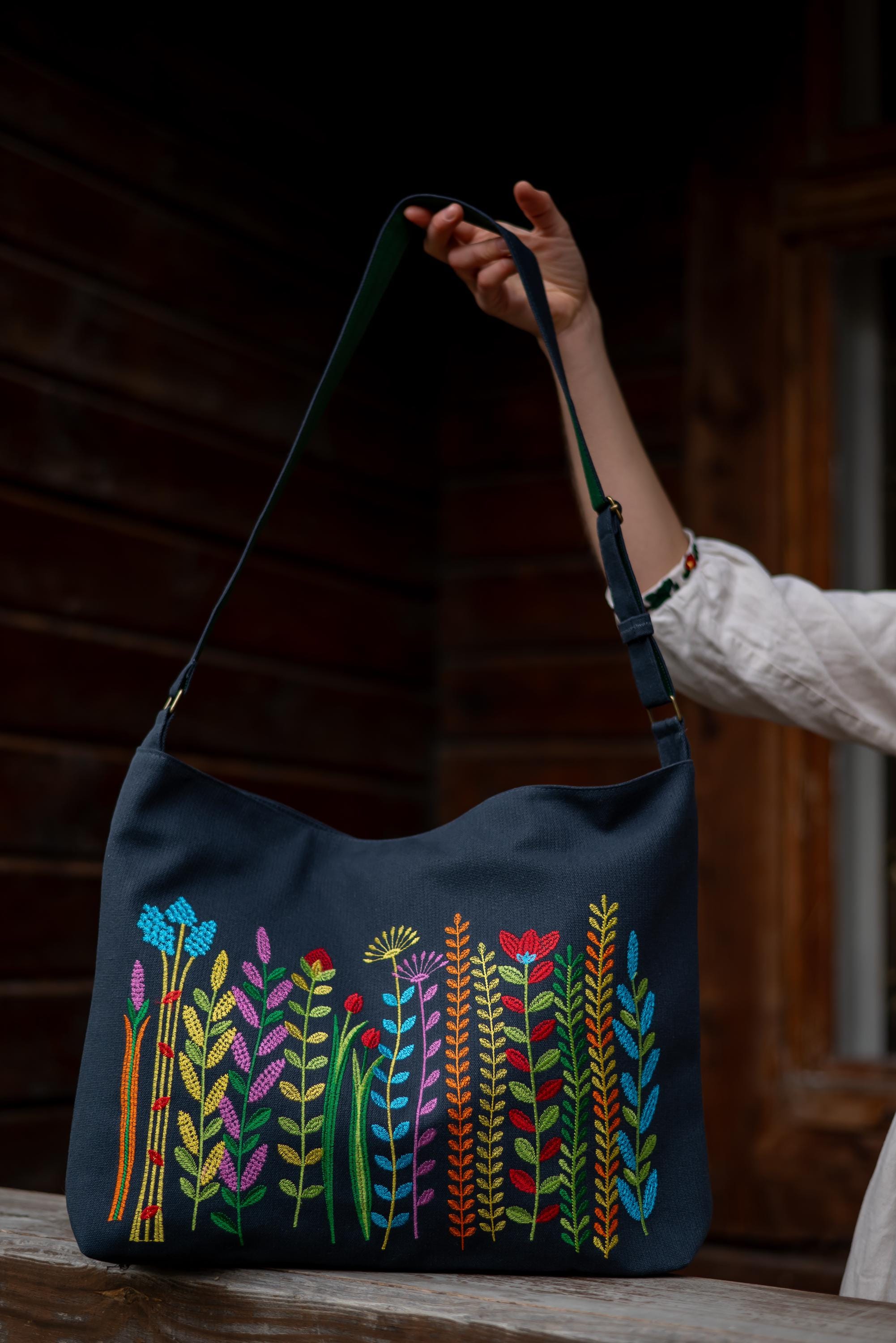 【COLOR iN ID】Cotton tassel hippie bag Hippie Bag Cotton Canvas Boho Shoulder Sling Holiday Carry