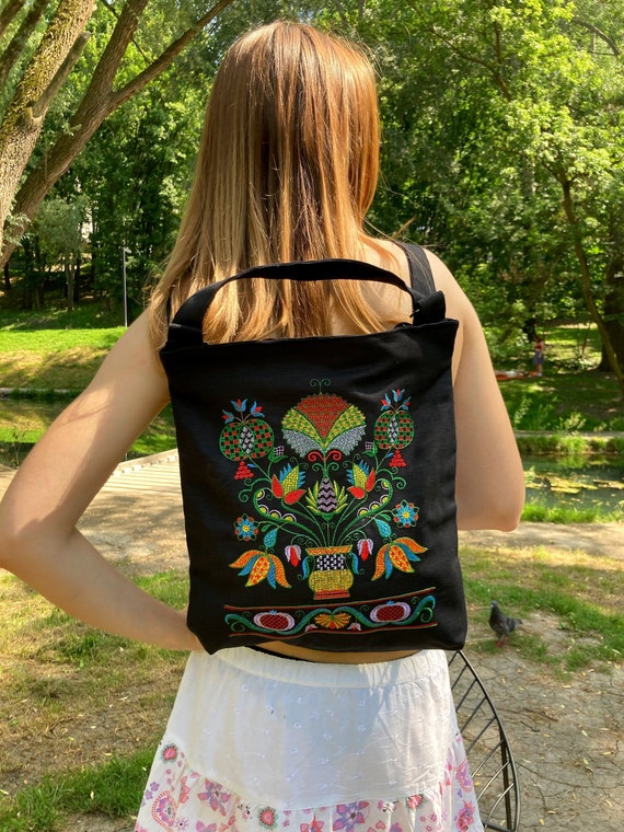 Women's Small embroidered backpack I