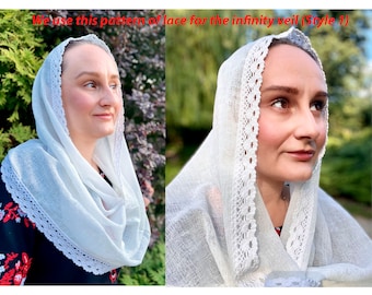 【8/6限定値下げ】flora veil camisole ホワイト Ivory Infinity Veil for Mass, Simple Linen Veil Decorated With