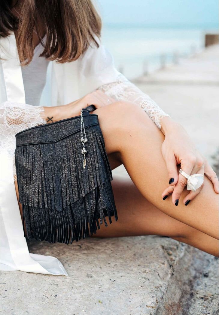 Fringe Crossbody Bag Leather Fringe Bag for Women Genuine Etsy