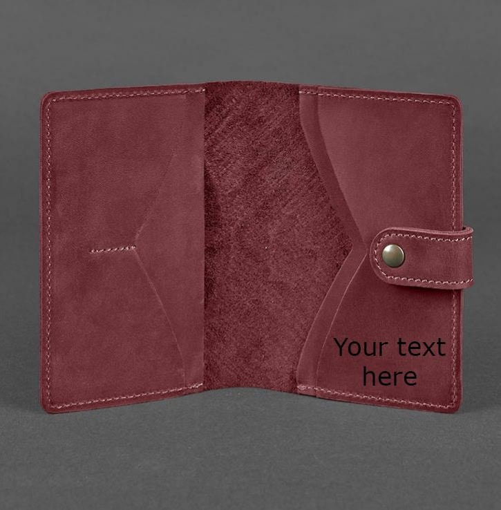 Custom Leather Passport Holder Personalized Passport Cover Etsy