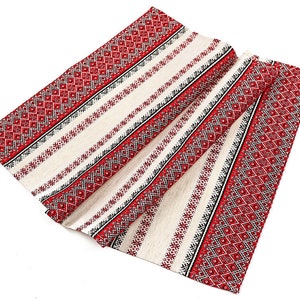 Ryshnyk embroidery towel, Easter towel, Tradtional wedding towel rushnyk, Red embroidered ryshnyk, Ukrainian home decor, Ukraine rushnyk