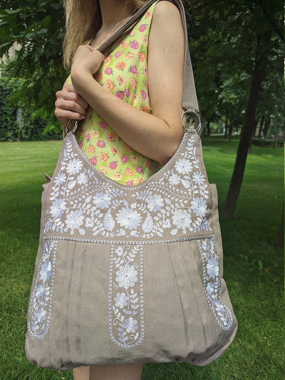 Floral Hobo Bag Crossbody Bag Boho Bag Handmade Hippie Bag 