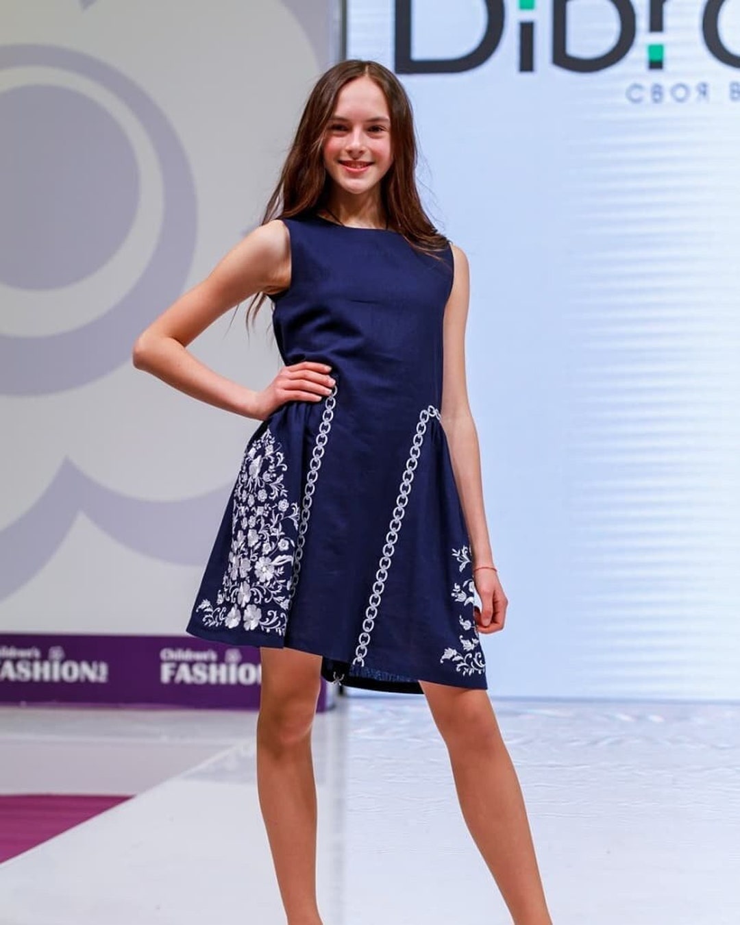 Navy Blue Girls隆炉 Dress main image 1