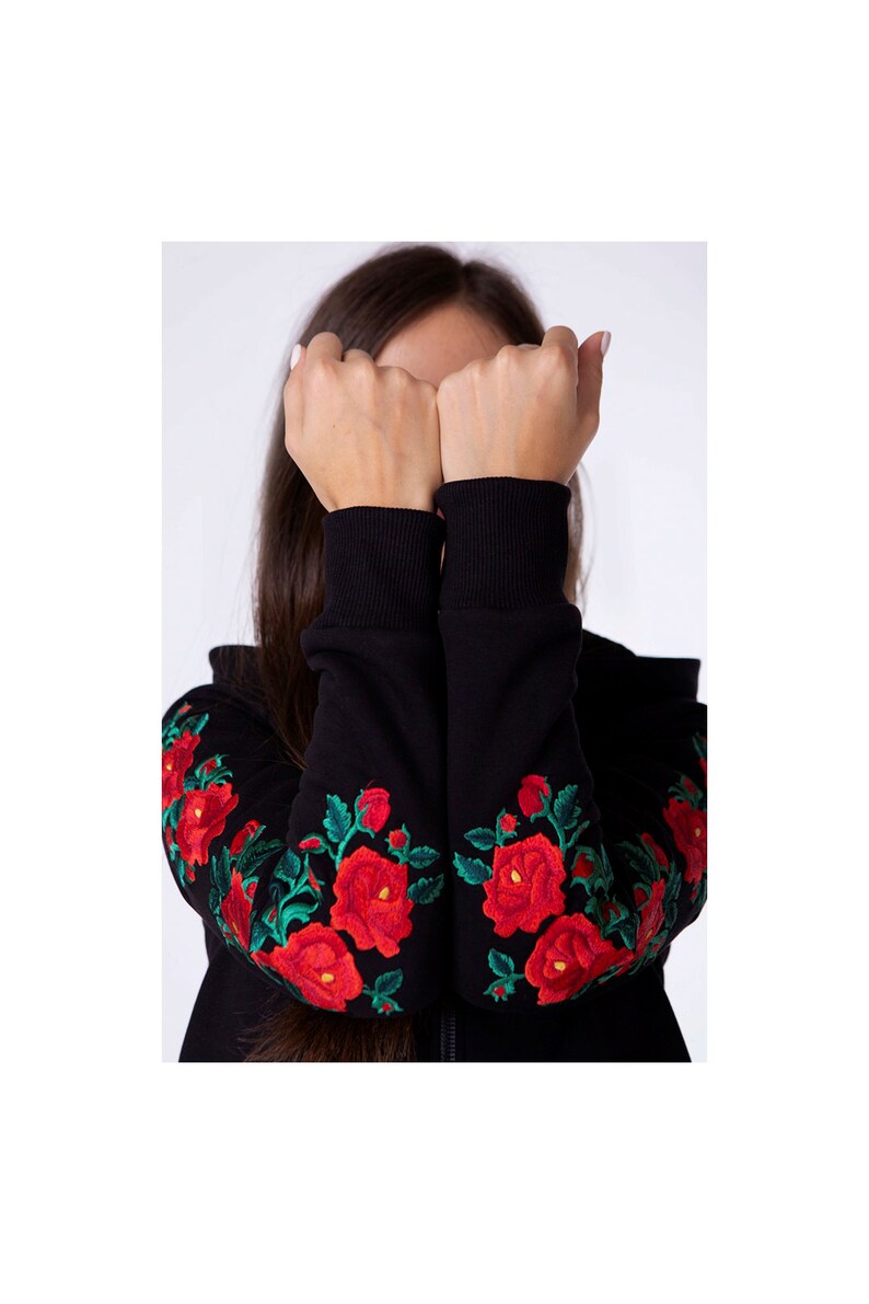 Floral Sweatshirt WomenEmbroidered Zip up HoodieChristmas Etsy