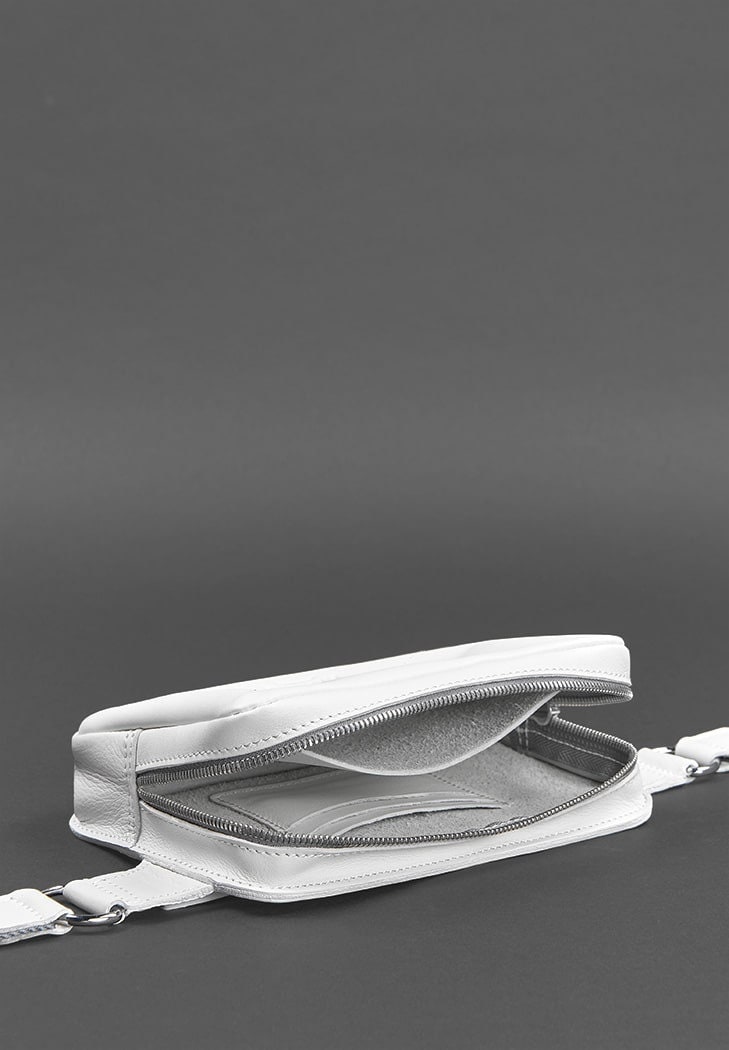 Personalized Belt Bag White Belly Bag Leather Hip Bag for Etsy