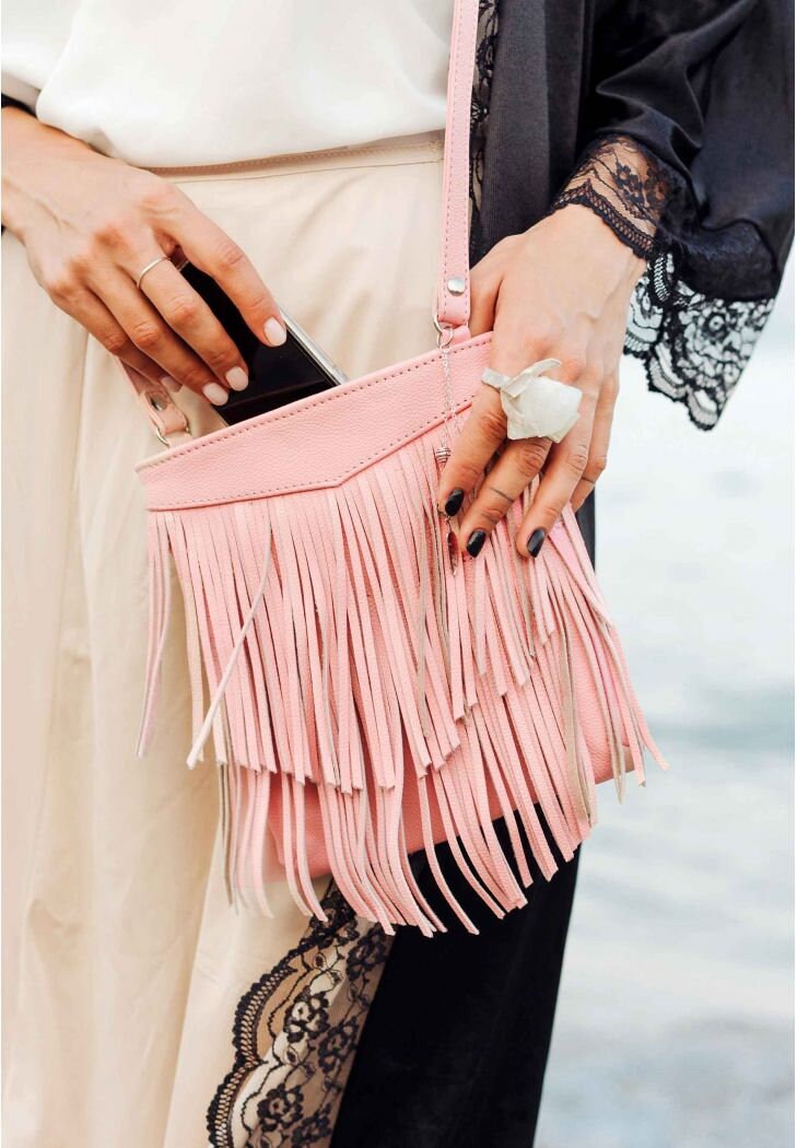 Fringe Crossbody Bag Leather Fringe Bag for Women Genuine Etsy