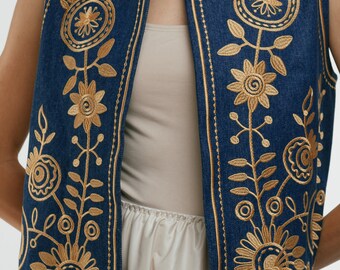トップス EAPHI EMBROIDERY CORD VEST EMBROIDERY CORD VEST