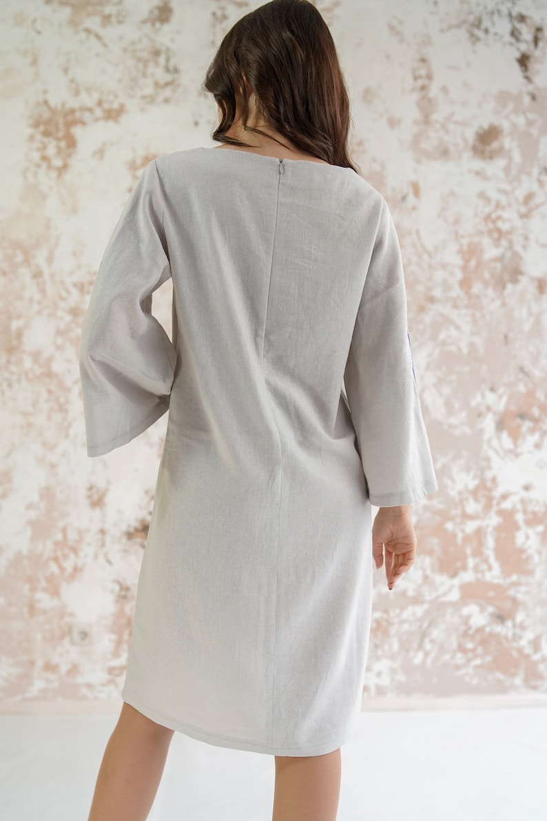 XS-4XL Linen dresses for women wedding guest, Embroidered linen dress, Gift for wife, Birthday gift, Ukrainian dress, Summer linen dress image 9