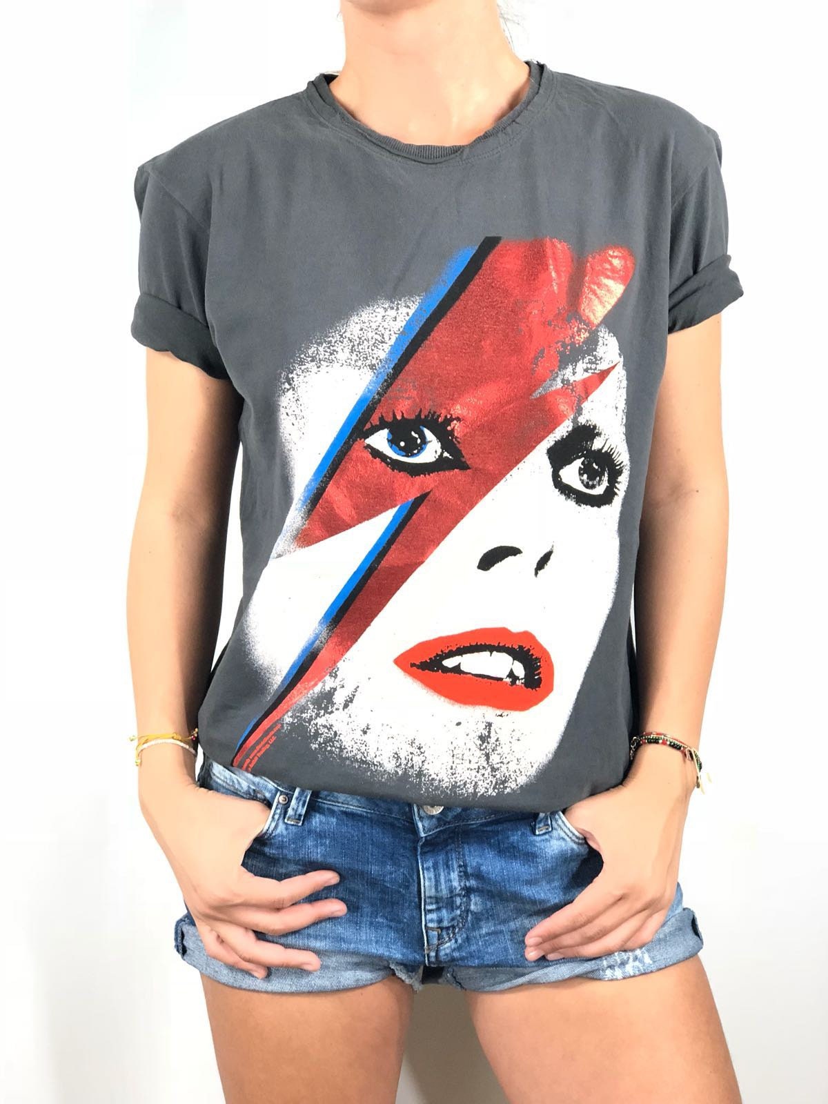 ▪️70’s【DAVID BOWIE】VINTAGE TEE① 1976 Vintage DAVID BOWIE On Stage CONCERT TOUR T-SHIRT S XS
