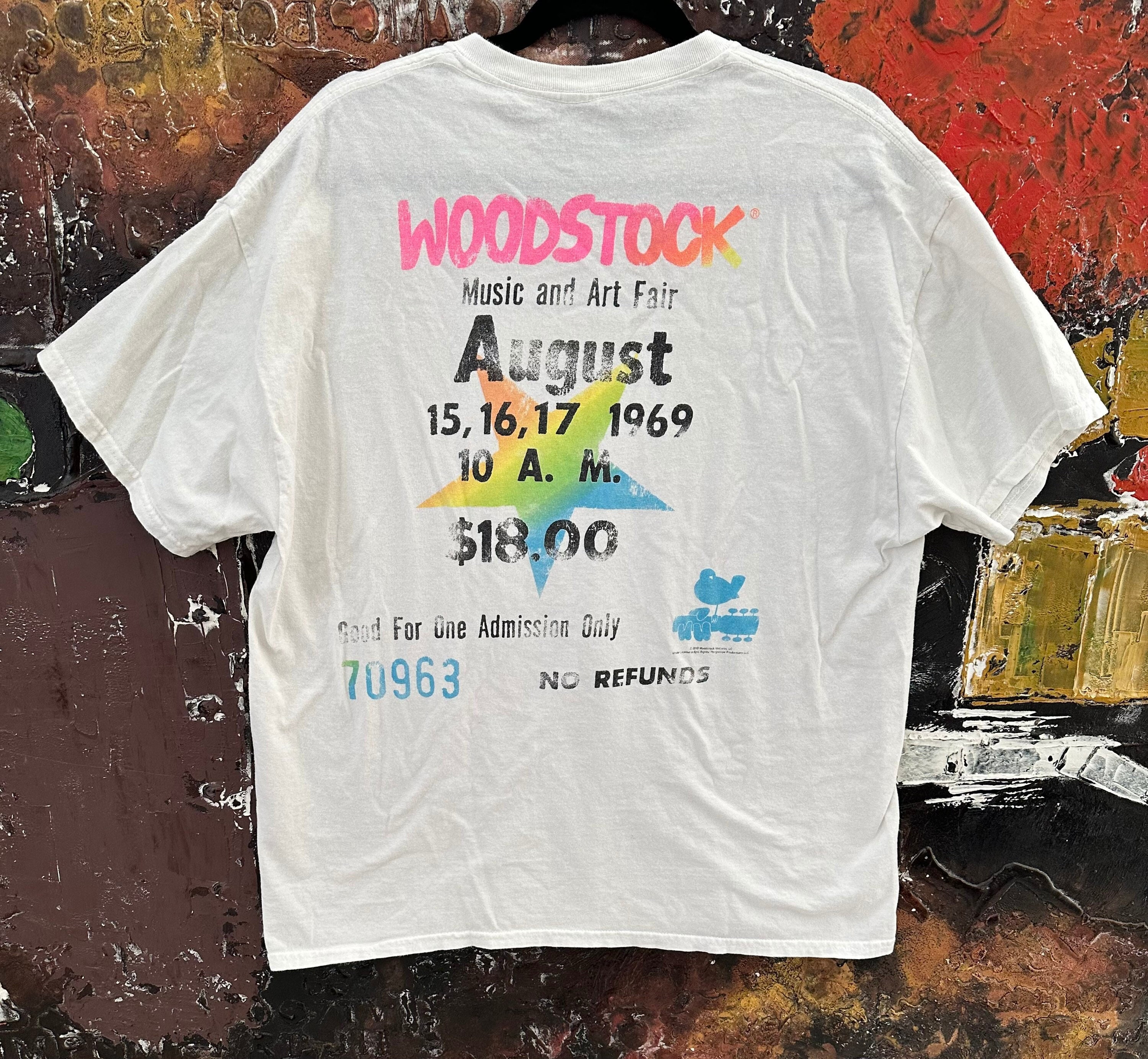 Woodstock　August 15,16,17,1969　ロングＴシャツ
