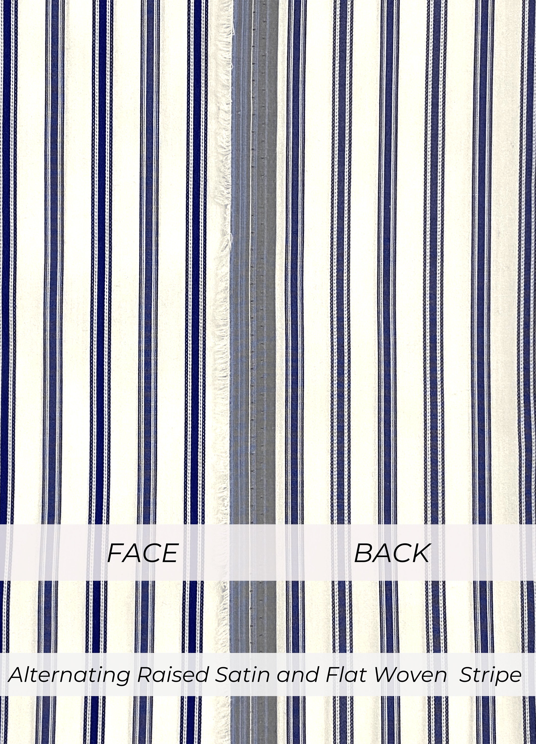 Blue Ticking Stripe Fabric Navy White Premium Pure Cotton Etsy