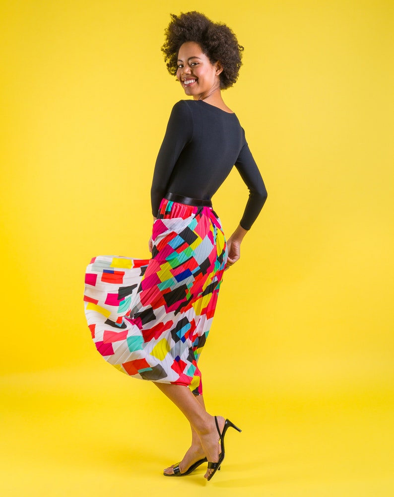 Colorful DIY Skirt Accordion Pleat Midi Precut Pleated Skirt Etsy