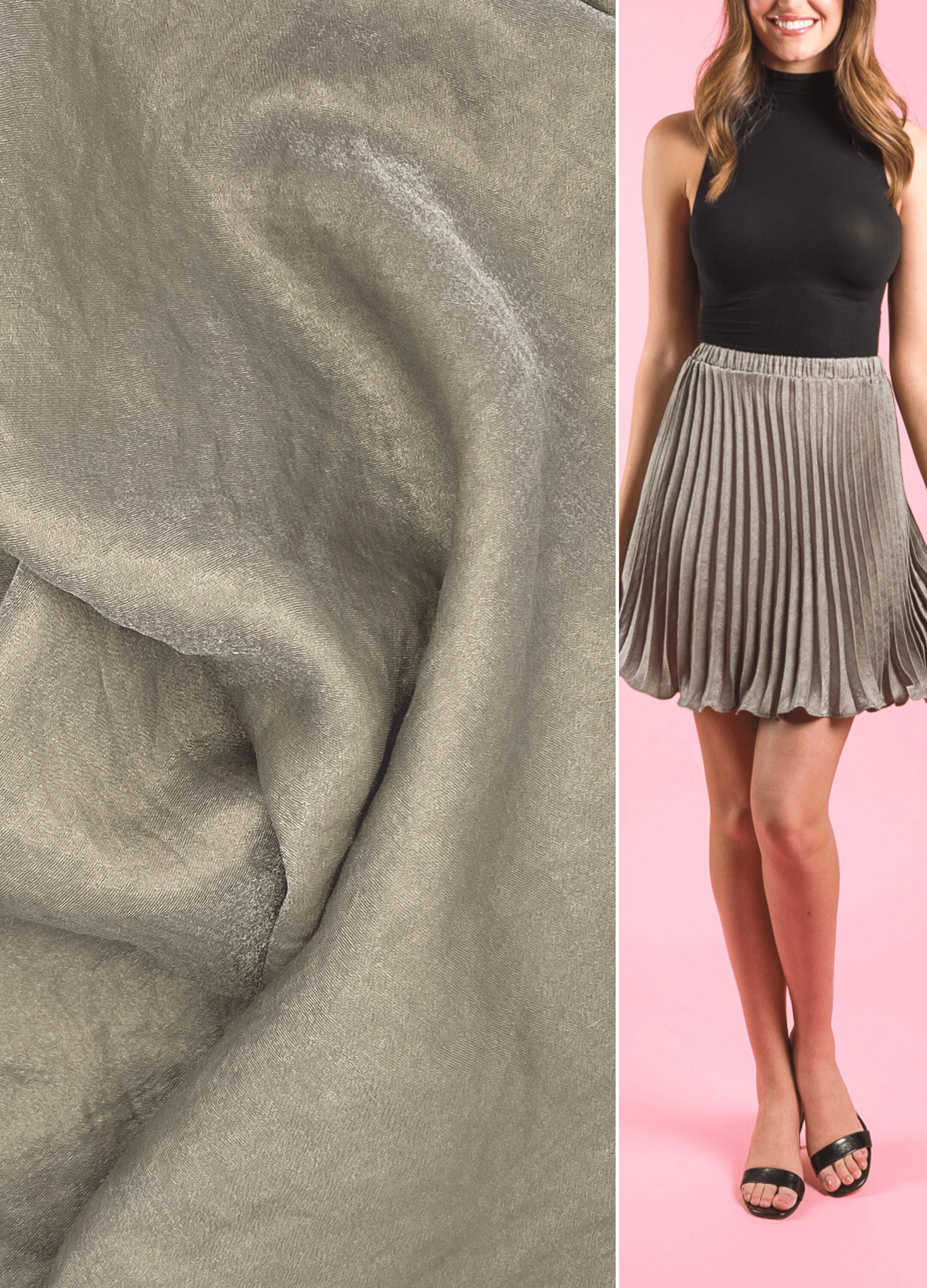 Beige Iridescent Fabric Drapey Flowy Cotton Rayon Sateen With - Etsy