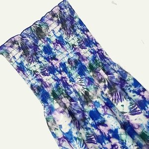 blue tie dye tube dress Womens Spandex Tie-Dye Loose Fit Maxi Tube Dress main image 1