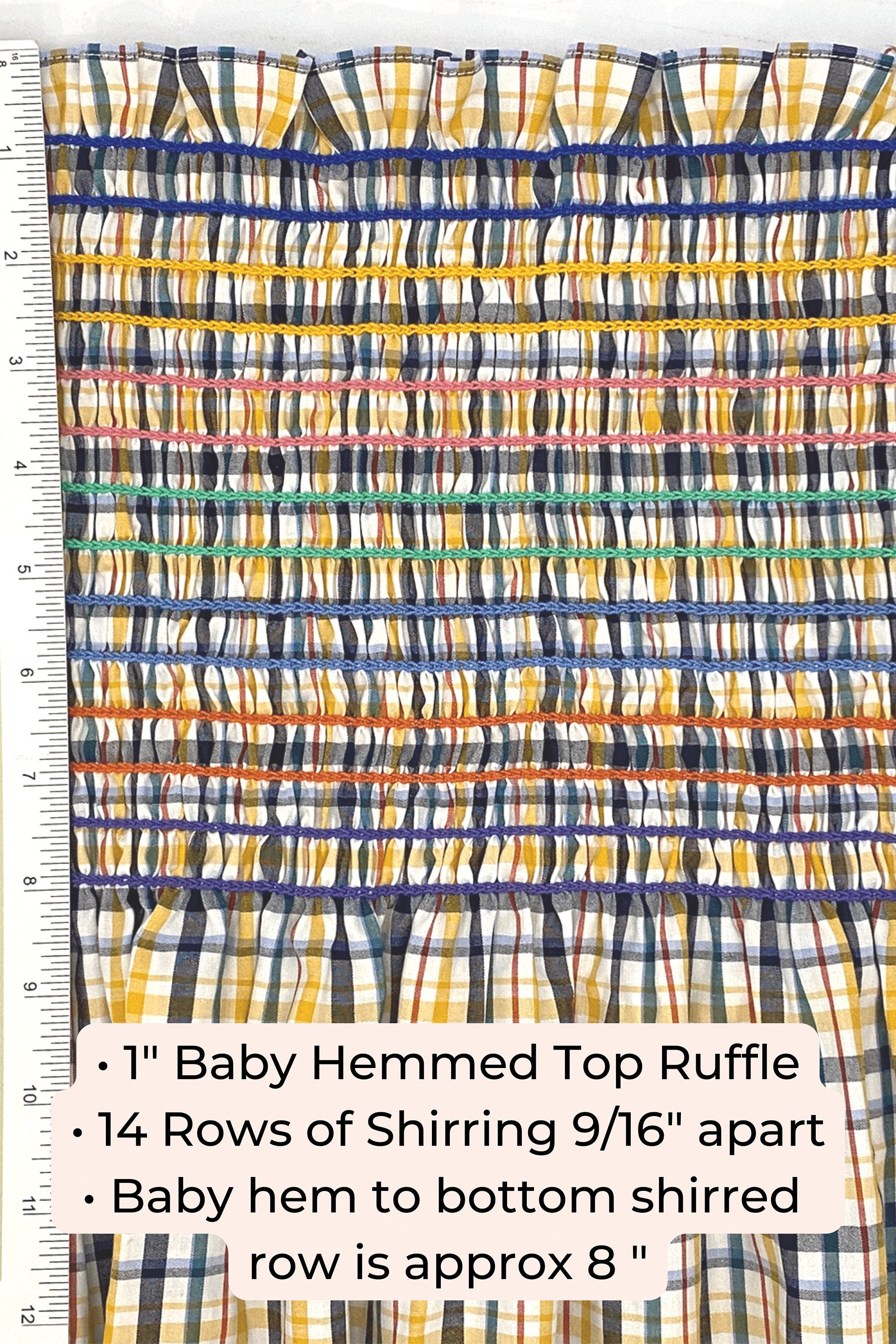 Presmocked Shirred Fabric Panel 20 w X 42l Etsy