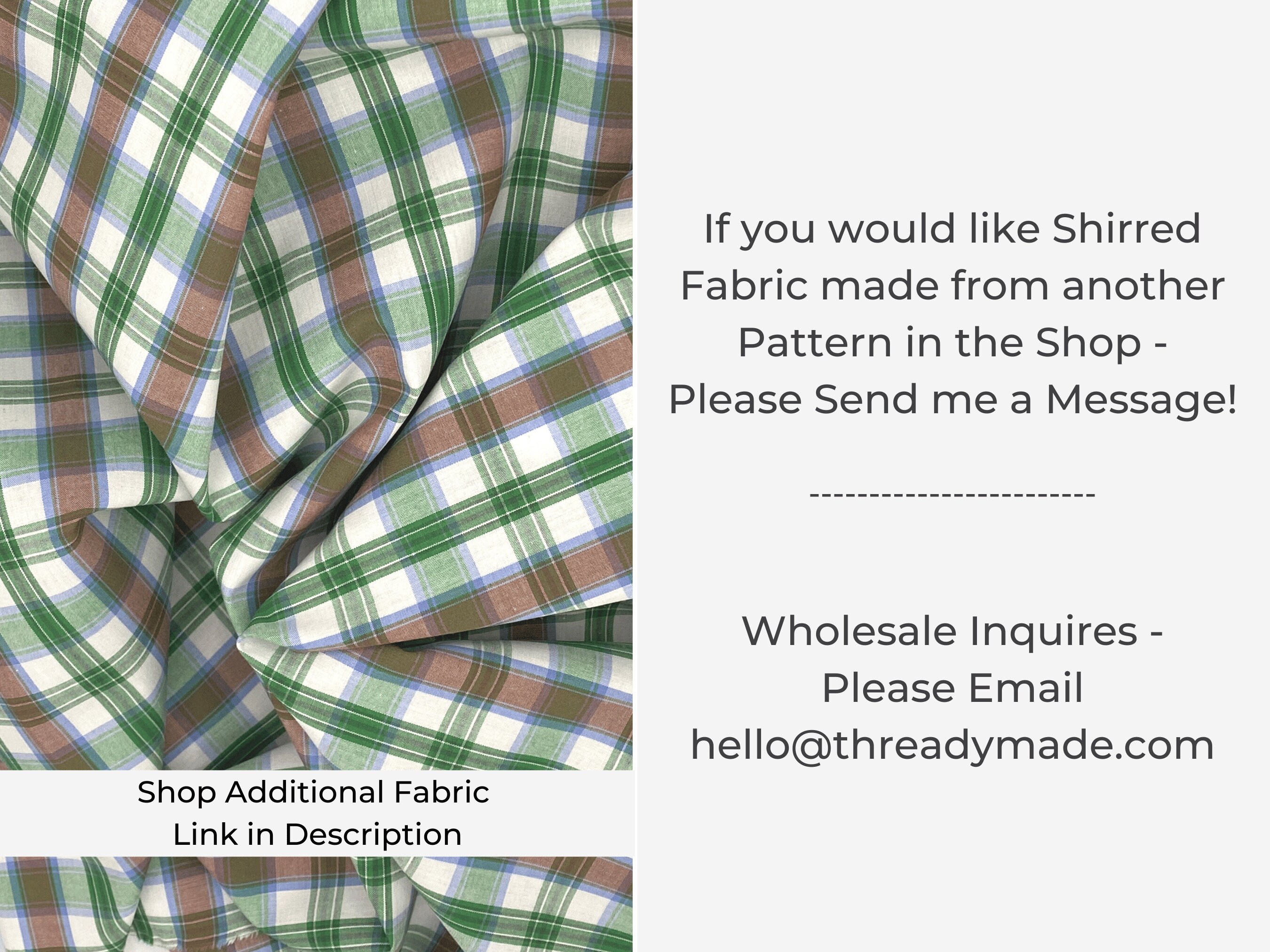 Cotton Fabric Shirred by the Yard 42