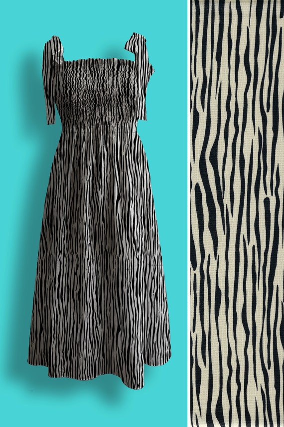 Zebra Dress Sewing Pattern Beginners Sewing Project Kit Etsy