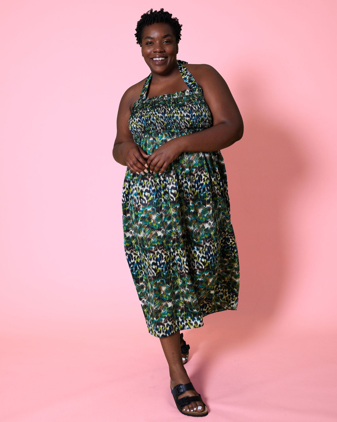 halter dress with pockets