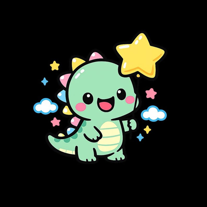 Cute Dinosaur Kids T-shirt Design PNG, Kawaii Dino Shirt Print, Toddler ...