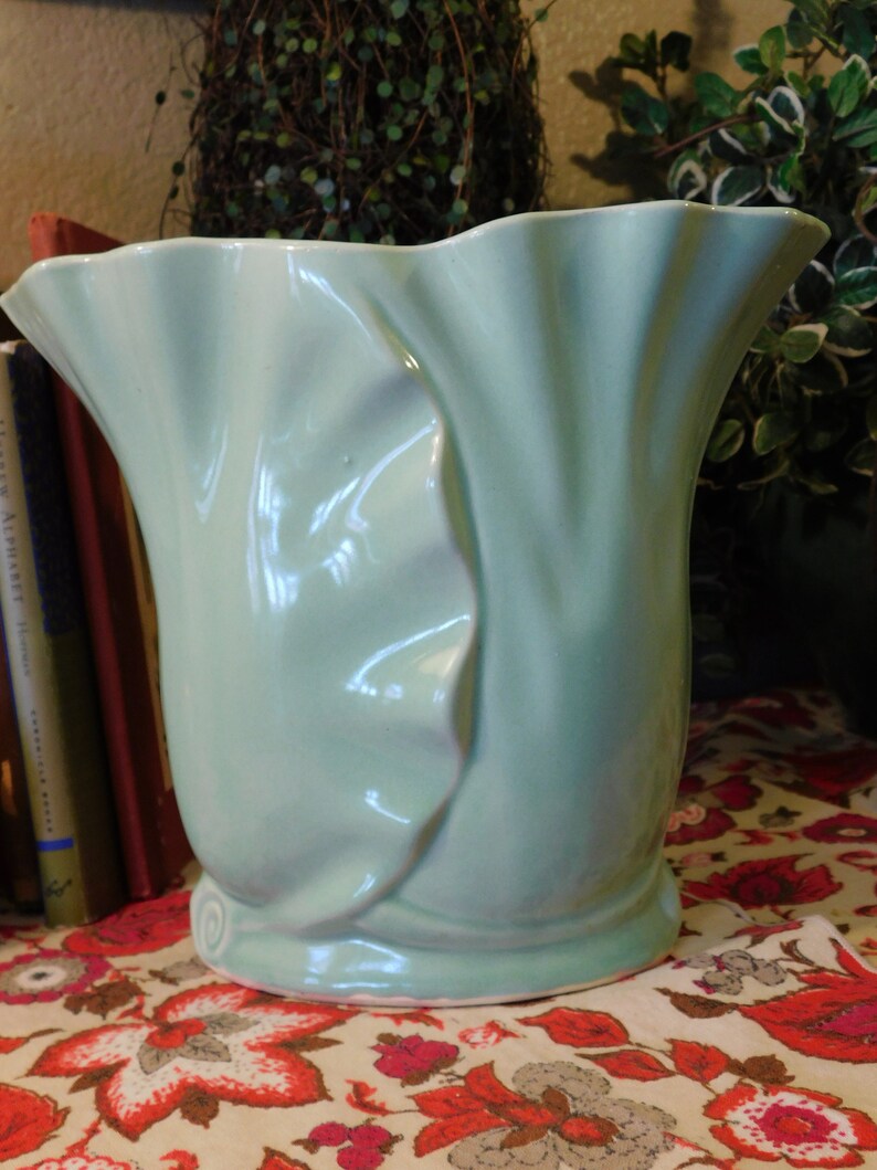 Vintage McCoy Soft Pastel Green Vase