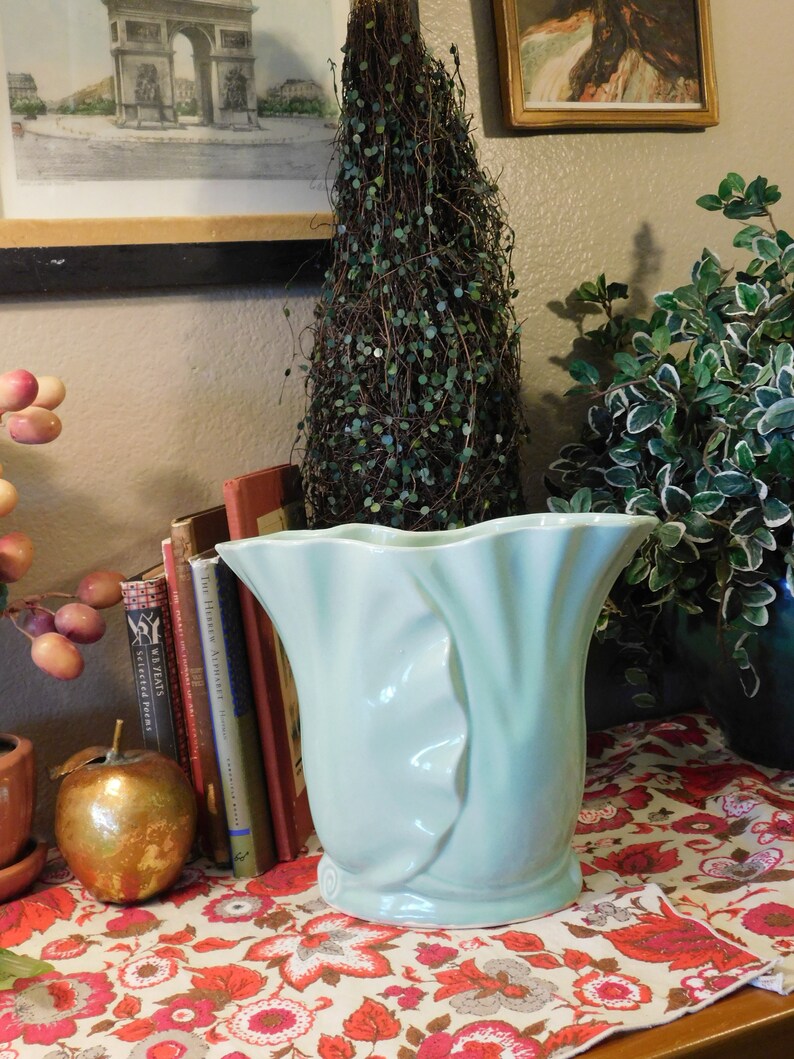 Vintage McCoy Soft Pastel Green Vase