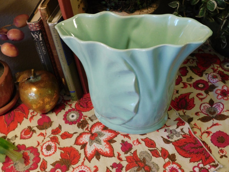 Vintage McCoy Soft Pastel Green Vase
