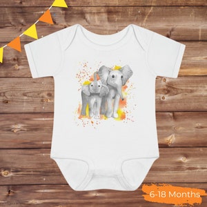 Elephants Baby Onsie | Animal Theme, Unisex Baby Outfit, Baby Shower Gift, Baby Boy Clothes, Girls Wear, Cute Trendy Toddler Onesie