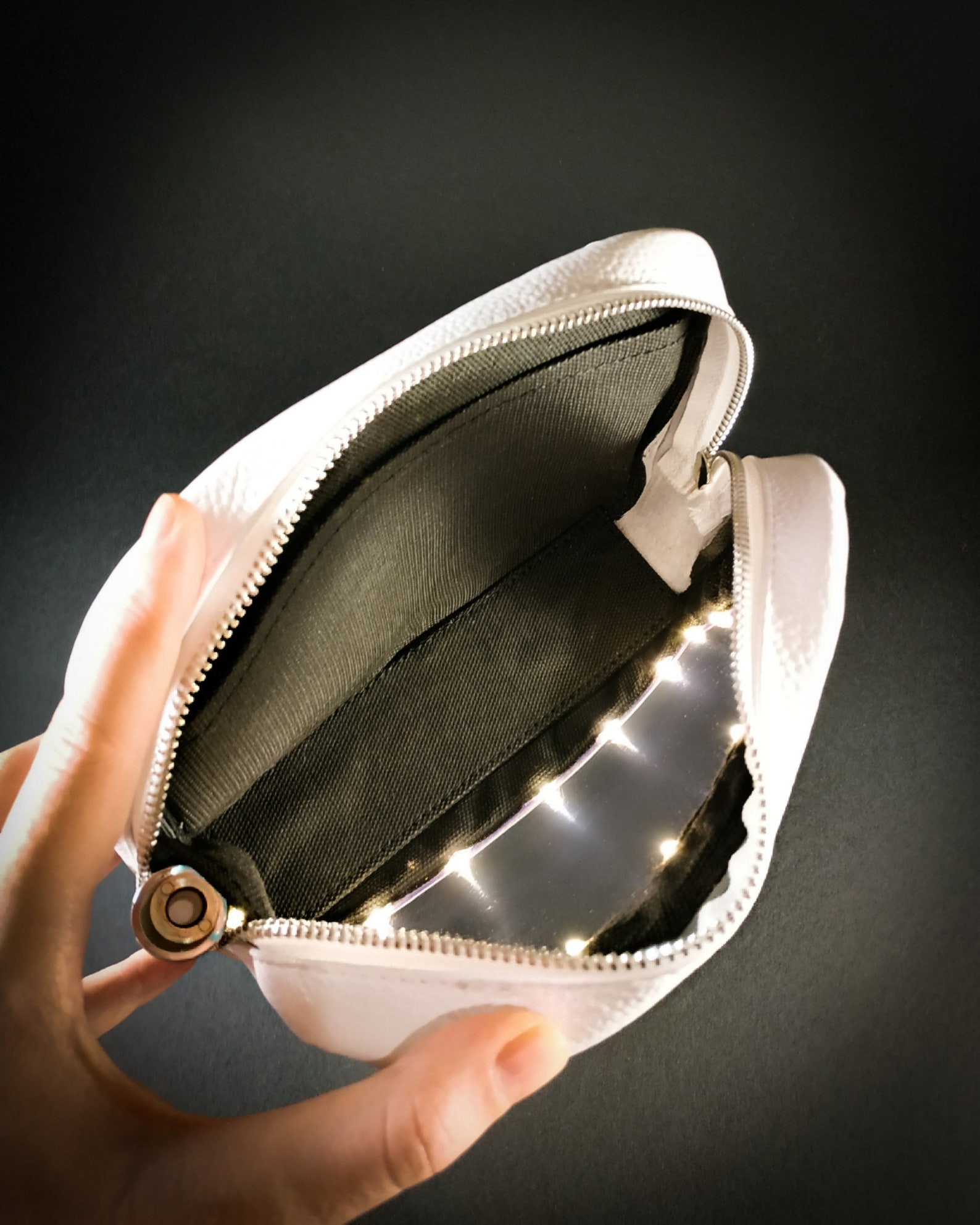 White Belt Bag. Leather Belt Bag. Silver Belt Bag. Leather Etsy