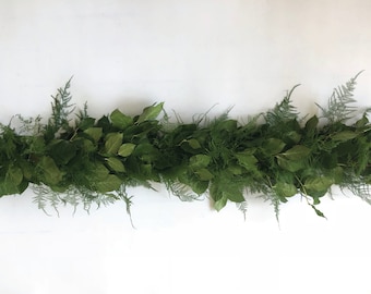 Real Lemon Leaf and Plumosa Garland Greenery - 6FT