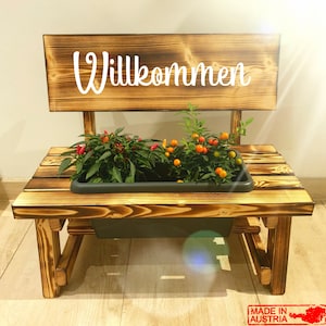 Blumenbänkchen - Blumenbankerl personalisiert ca. 60x60cm Blumenbank