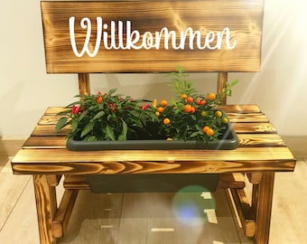 Blumenbänkchen - Blumenbankerl personalisiert ca. 60x60cm Blumenbank