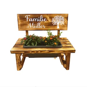 Blumenbänkchen - Blumenbankerl personalisiert Blumenbank Geschenk Hochzeit Familie