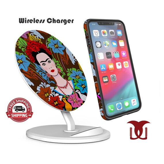 Wireless Charger Dock in the Likeness of Frida Kahlo Fauna Etsy