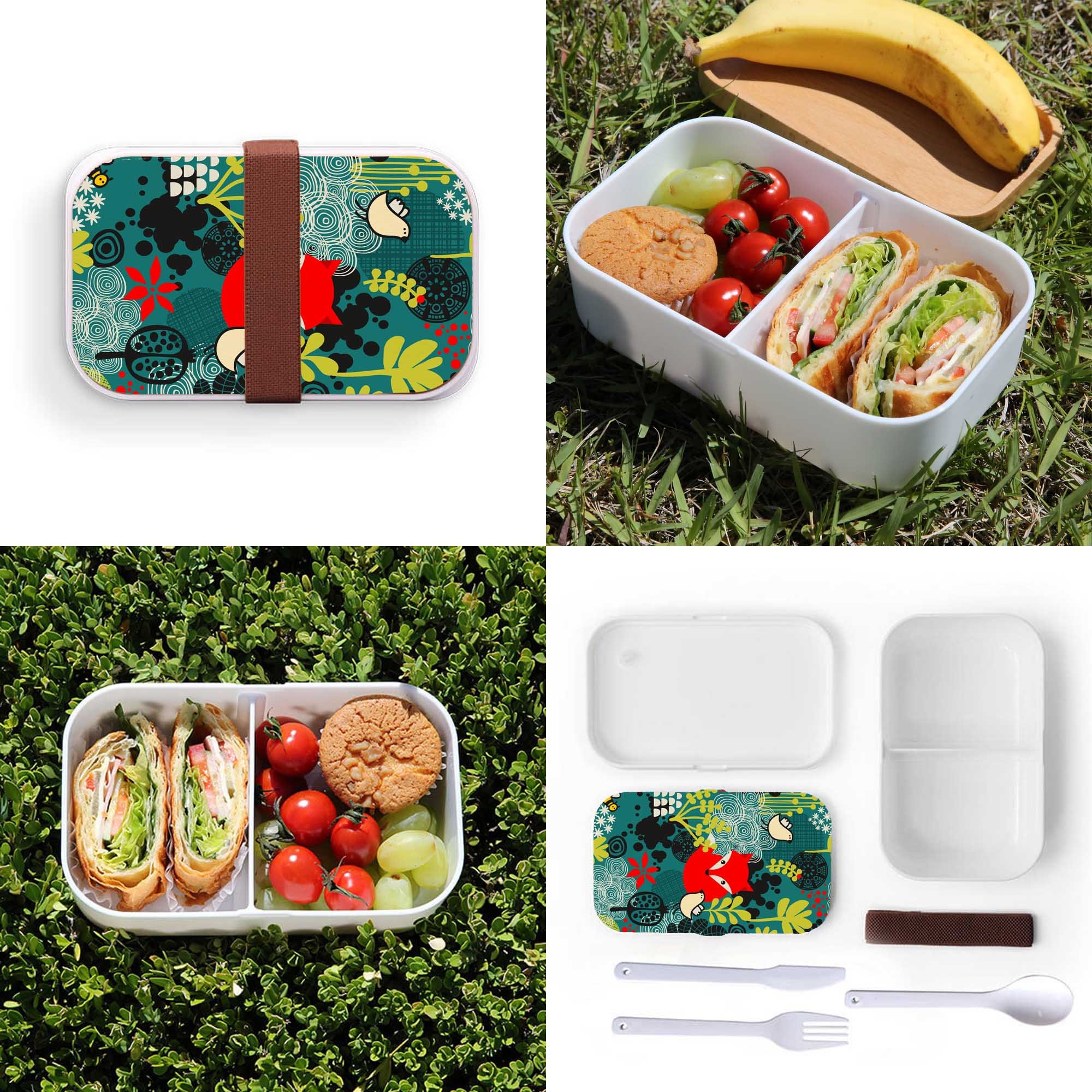 Cute Red Fox Bento Box