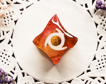 Orange Bloom Samurai FFXIV Soul Crystal / Job Stone [Vooraf gemaakt]