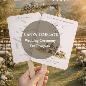 Bewerkbare fansjabloon bruiloftsprogramma