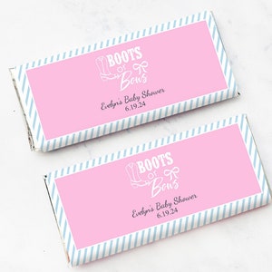 Personalized 12 Pcs Gender Reveal Hershey Chocolate Bar, Baby Shower Hershey Chocolate Favors MG34 Assembled