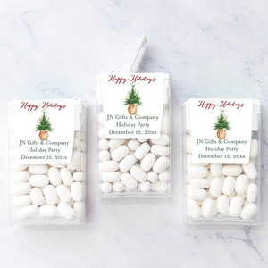 Personalized 12 Pieces Merry Christmas Christmas Tree Holiday Tic Tac with Labels Favors or Labels Only MG98