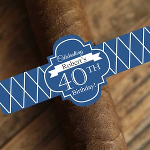 Personalized 15 Pcs Celebrating Birthday Design Cigar Band Labels Favors, Labels for Cigars Favors , Birthday, Labels Only