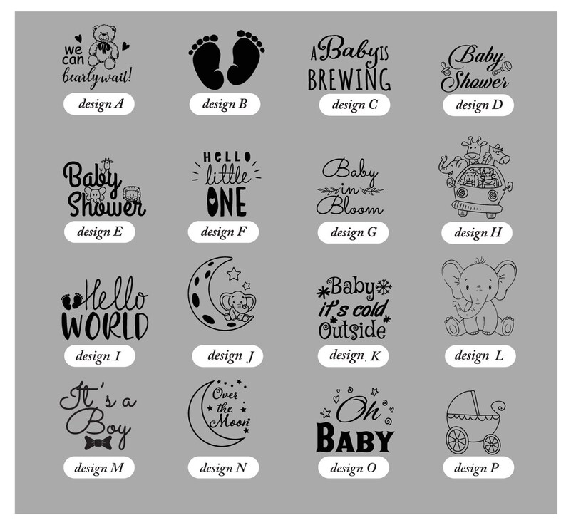 24 Pieces Baby Shower Personalized Printed Frosted Glass Etsy