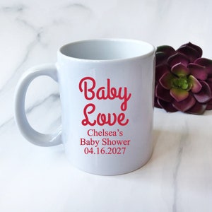 Personalized 24 pieces Baby Love Printed Ceramic Coffee Mug Favors White Coffee Mugs Favor Ideas DESIGN-MG7H Baby Favors