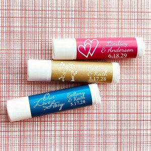 Personalized 10 Pcs Wedding Lip Balm Favors with Stickers Favors, Wedding Lip Balm Favors MG27-N2 Wedding Favors
