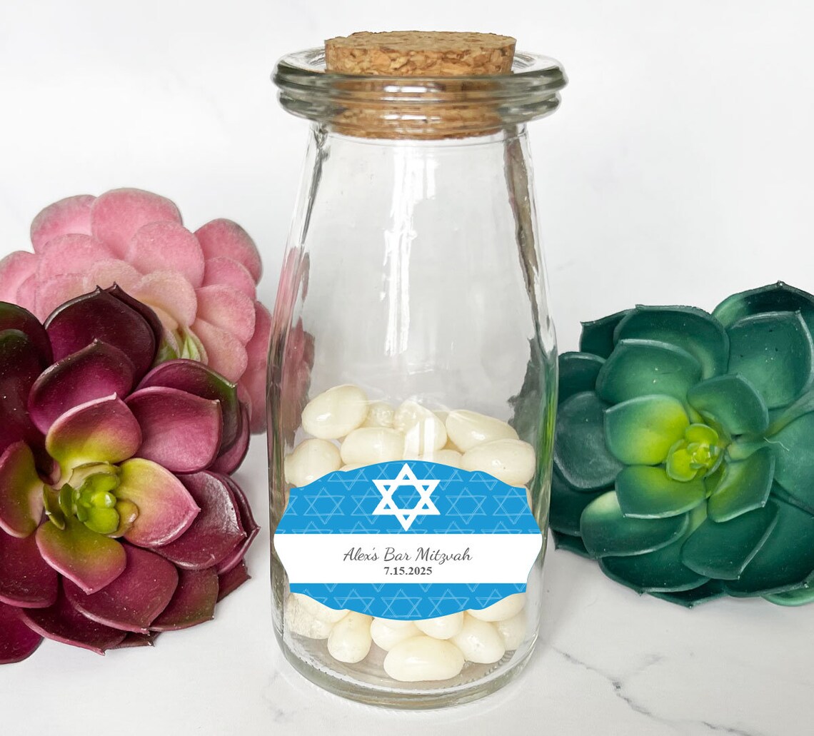 Personalized 12 Pieces Bar Mitzvah or Bat Mitzvah Favors Milk Etsy