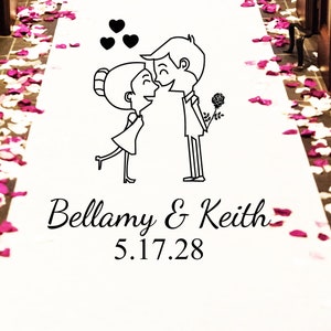 Couple Personalized Wedding Aisle Runner - Plain White 33g Non-Woven Aisle Runner - Sheer Aisle Runner