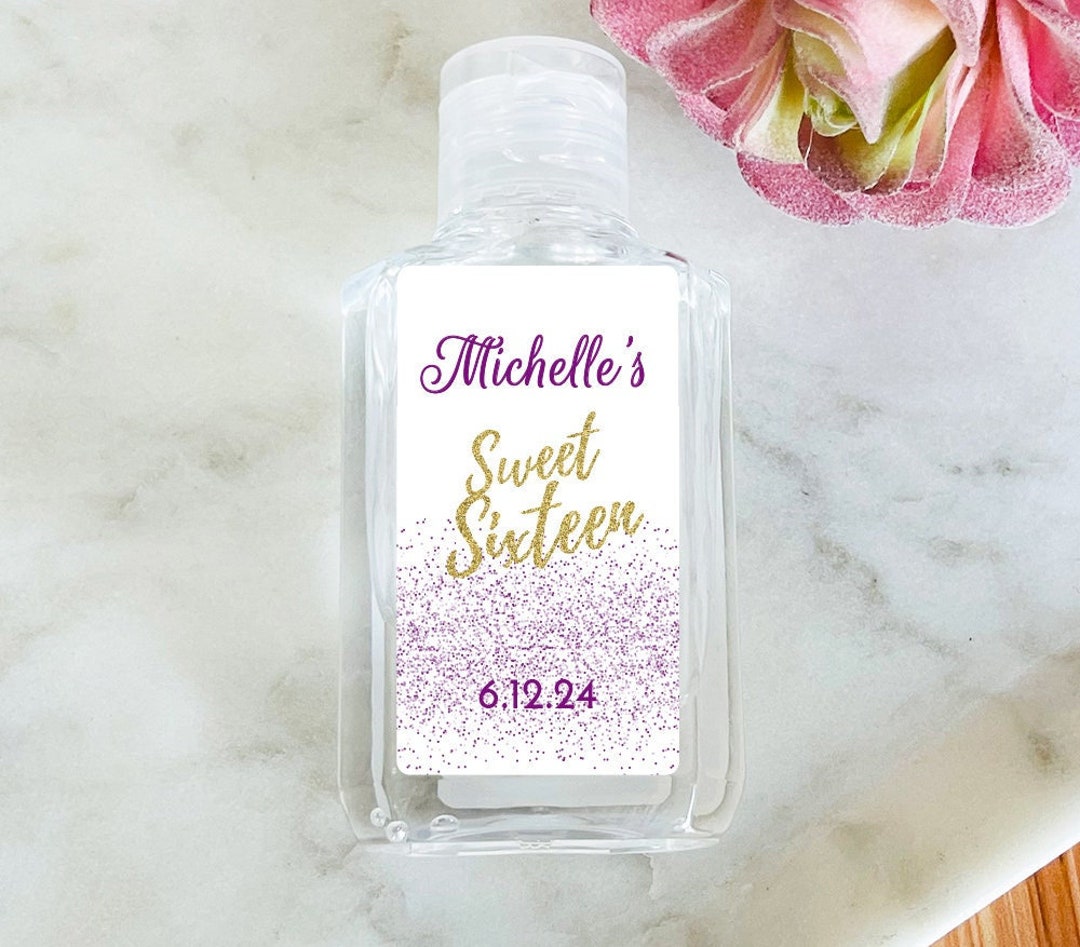 Personalized 24 Pieces Stickers Only Sweet Sixteen Party DESIGN-MG52 ...