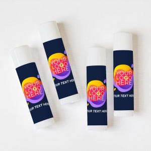 Personalized 10 Pieces Personalized  Artwork Supplied Favors, Corporate Party  MG212-N2 Corporate FavorsLip Balm Favors