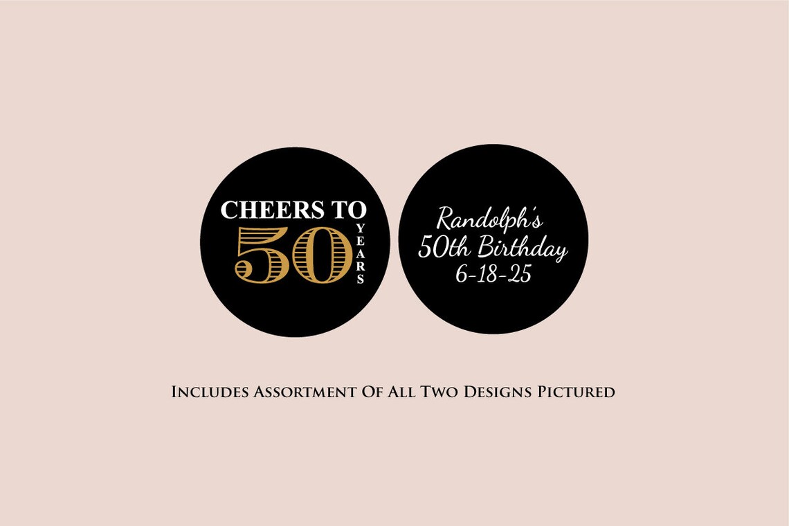 Personalized 108 Pieces Kisses Stickers Cheers to Birthday Stickers ...